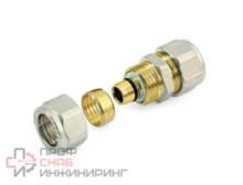 Муфта 26-16 General Fittings 5300 обжим-обжим, латунь никелированная