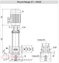 Насос Ebara EVMSG3 15F5 Q1BEG E/1,5 ETM