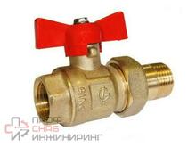 Кран шаровой латунный ГАЛЛОП Креп 331 Ду15 Ру16 м/р полн бабочка
