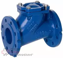 Обратный клапан для канализации и пр. ABRA-D-022-NBR-500-10 Ру10