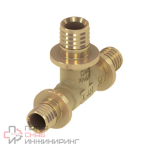 Тройник, TECE, редукционный, 90°, 25х20х25, латунь