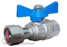 Вентиль шаровой TIM 1 с накидной гайкой и внутренней резьбой