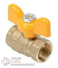 Кран шар Dist лат газ Стандарт Ду20 Ру40 м/м полн баб 412Б