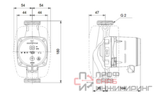 Насос Grundfos ALPHA3 32-60 180 1x230V 50Hz 6H