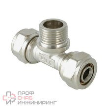 Фитинг Valtec VTM.333.N.200520 обжимной – тройникс переходом на наружную резьбу