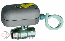 Кран шаровой FAR 2-х ход. зон. с ручн. деблок. 220 В 1/2" ВР 8 сек