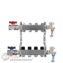 Коллектор WAAG 1"х3/4" 4 выхода c клапанами сталь нержавеющая в сборе