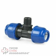 Тройник РосТурПласт ПЭ компрессионный Дн32х1/2"х32 НР Ру16