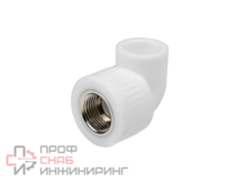 Угольник полипропиленовый комбинированный 90° КОНТУР PP-R D25-1/2" в/р