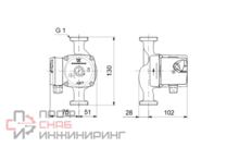 Насос Grundfos UPS15-40 130 1x230V 50Hz 9H