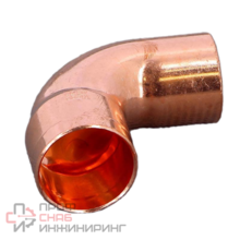 Угольник медный 90 градусов однораструбный 22 мм, модель 95092