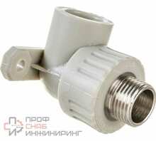 Угольник комбинированный с креплением PPR наружная резьба РОСТУРПЛАСТ 20х 1/2