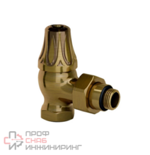 Угловой запорный клапан SR Rubinetterie Floral Old Style 1/2” с уплотнительным кольцом. Покрытие - Бронза.