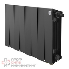 Радиатор биметаллический Royal Thermo PianoForte 300 Чёрный - 8 секц., Новый