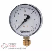 Манометр WATTS MDR 80/10 0-10bar RAD G 1/2 (F+R200)