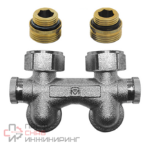 Узел подключения Herz 3000 угловой Rp 1/2"х G3/4" фикс байпас