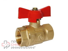 Кран шаровой латунный ГАЛЛОП Креп 330 Ду15 Ру16 м/м полн бабочка