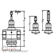Клапан запорно-регулирующий Honeywell 2-х ходовой линейный PN16 DN15