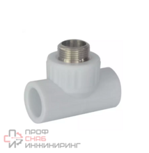 Тройник PP-R комбинированный белый Дн32х3/4" НР РосТурПласт 10759