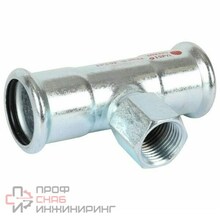 Тройник Sanha 24000 DN22-1/2"-22 пресс-резьба внутренняя сталь оцинкованная