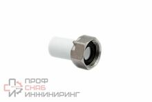 Штуцер PP-R РосТурПласт белый Дн25х1" нак/г для счетчика