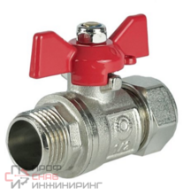 Кран шаровой обжимной VALFEX 16х1/2" никель