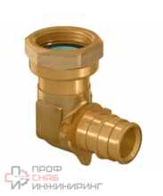 Уголок usystems 25х3/4' с накидной гайкой, для труб PE-Xa, латунь