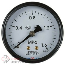 Манометр Экомера МД02-50мм 0..16бар G1\4 Осевой