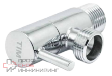 Кран шаровой приборный угловой TIM НН 1/2 х 1/2 круглый, хром