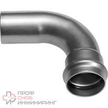 Пресс-угольник Kromwell 90° из нержавеющей стали раструб-труба 28х28