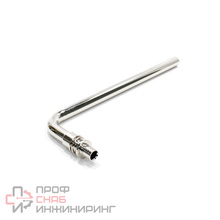 Трубка Г-образная 20-15, WAAG Xpand, обж.кольцо-труба, латунь (хром)  L250