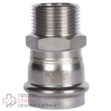 Переходник Rommer ВПр-НР 35х1 из нержавеющей стали