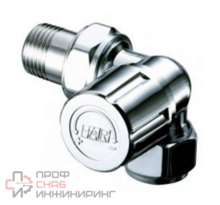 Трехосевой правосторонний термостатический вентиль FAR для м. и п. тр. 1/2" гайка М24х19 (серебро)