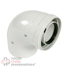 Отвод 87° 80/125, Baxi, раструб-труба, PP