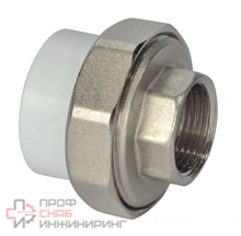 Муфта РосТурПласт PP-R белая комбинированный разъем Дн90х3" ВР