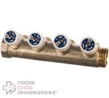 Коллектор STOUT распределительный 3/4, 4 отвода 1/2