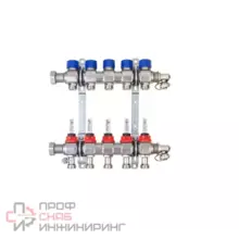 Коллектор для теплых полов Hansa FBH 63 тип 26-В с расходомерами (6 контуров)