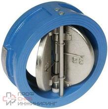 Клапан обратный двухстворчатый Tecofi CB3449 Ду80 Ру16 чугун межфланцевый