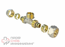 Тройник VALFEX обжимной с переходом на НР 32х1"х32 (30/2) К