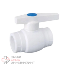 Кран шаровой PP-R белый Ду63 РосТурПласт