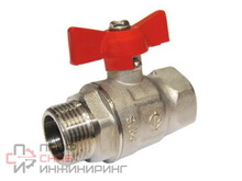 Кран шаровой латунный Галлоп Креп 331 нк Ду20 Ру16 м/р полн бабочка