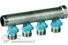 Коллектор Henco с шаровыми кранами под евроконус VB060504-BLAUW