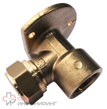 Водорозетка 15-1/2", General Fittings 1N00, обжим-резьба, вн., латунь