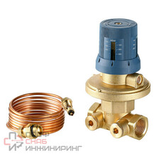 Автоматический регулятор Valtec перепада давлений в комплекте с запорно-регулировочным клапаном VT.040.G.30004