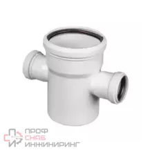 Крестовина РосТурПласт PP-H 1-пл бел б/ш Дн110х50х50х87гр в/к