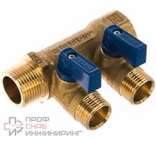 Коллектор Tiemme НВ 3/4' 2� (1/2'х16) Н 36мм с кранами