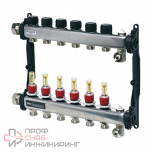 Коллектор стальной, TECEfloor, для теплого пола 1'' и 3/4'' (еврок.)  11 контуров
