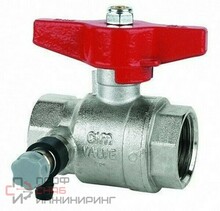 Кран шаровой Cimberio полный проход с внутренней резьбой и дренажным краном 3/4 CIM 300 34