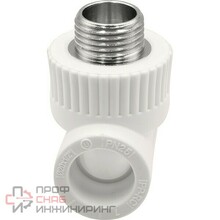 Тройник THERMOLIGHT комбинированный PP-R НР 20х1/2х20 белый (15/135)