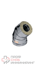 Сэндвич-колено Ferrum 135° (430/0,8 мм + нержавеющая сталь) ф160х250